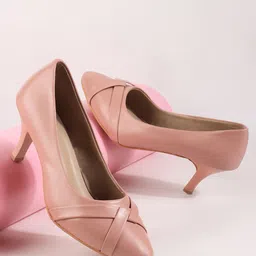 Lavie Women PU Kitten Heeled Pumps-39