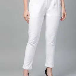 YASH GALLERY Women Regular Fit Mid-Rise Cotton Trousers-image-84