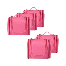 Aura Pink 5 Pieces Makeup Travel Pouch-image-92