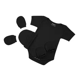 Arvesa Infants Cotton Bodysuit Cap Booties & Mittens Gift Set-4