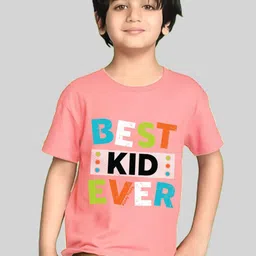 Kiddy Viddy Boys Typography Printed Round Neck T-shirt-image-73
