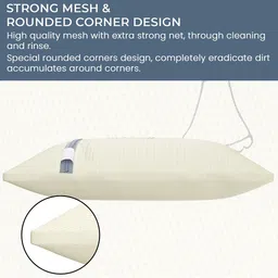 Kuber Industries Beige 3 Pieces Reusable Rectangular Durable Laundry Bags With Zipper image 5