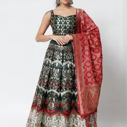 Mr Y Semi-Stitched Lehenga & Unstitched Blouse With Dupatta-picture-17