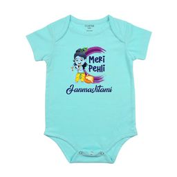 FFLIRTYGO Infants Janmashtami Printed Cotton Round Neck Bodysuit-image-49