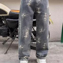 HERE&NOW Men Low-Rise Highly Distressed Light Fade Jeans-picture-28