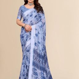Moda Rapido Floral Printed Saree with Unstitched Blouse-picture-16