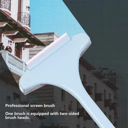 xeamusy 2 in 1 Mesh Cleaning Brush Wiper with Extended Handle Sponge Wet and Dry Brush image 5