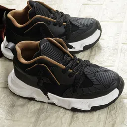 LeatherKraft Men Mesh Walking Non-Marking Air Max Lace-up Sports Shoes-picture-0