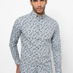 The Collection Classic Slim Fit Floral Printed Cotton Casual Shirt-image-97