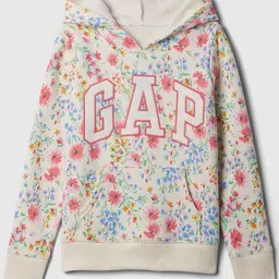 GAP Kids Girls Floral Printed Hooded Sweatshirt-image-57