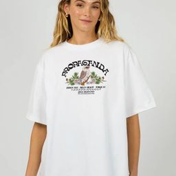 MISCHIEF MONKEY Women Printed Drop-Shoulder Sleeves Applique T-shirt-image-96