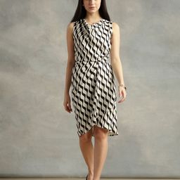 Strong And Brave Women Satin Fit and Flare Dress-image-28