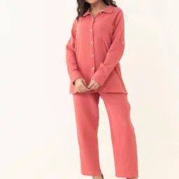MISRI Pure Cotton Shirt With Trousers Co-Ords-image-47