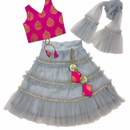 satyamfab Girls Ready to Wear Lehenga & Blouse With Dupatta-picture-16