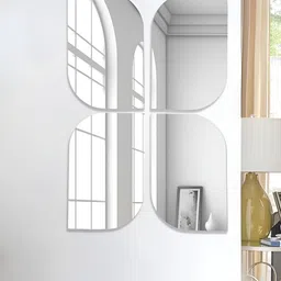 Art Street 4Pcs Acrylic Leaf Shaped Wall Mirrors-25