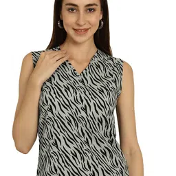 SZN Animal Print Crepe Top-picture-24