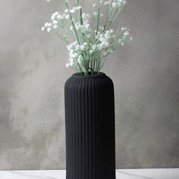 Kreative Arts Black Ceramic Flower Vase-image-91