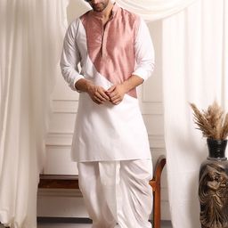 MIDAV Men Printed Thread Work Block Print Kurta image 3