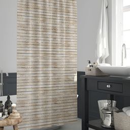 ArtzFolio Brown & White Printed Waterproof Shower Curtains-image-100