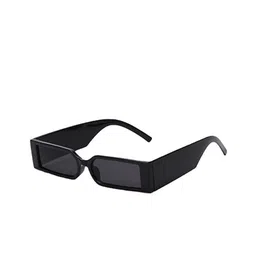 Arzonai Unisex Fashion with UV Protected Lens MC-STAN-BLACK Rectangle Sunglasses-4