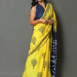 Lovwear Blue Pure Cotton Sarees-picture-48