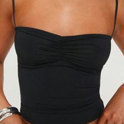 Lavaya Ruched Fitted Crop Top-image-64