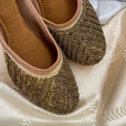 Multicolor embroidered mojari for women with beads embellishment Casuals For Women-image-71