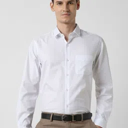 Peter England Slim Fit Spread Collar Full Sleeves Formal Shirt-image-91
