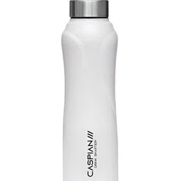 Caspian White & Grey Single Stainless Steel Printed Single Wall Vacuum Water Bottle-image-26