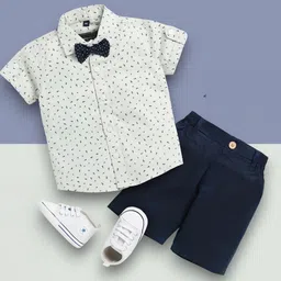 Woxaa Kids Printed Short Sleeves Shirt With Shorts-image-49