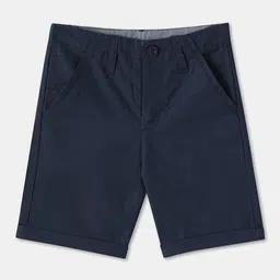R&B Boys Solid Navy Blue Causal Shorts-image-52