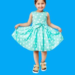 Alisha Moda Polka Dot Print Crepe Fit & Flare Dress-19