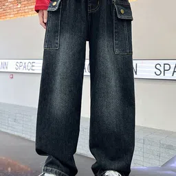 LULU & SKY Boys Comfort Wide Leg High-Rise Light Fade Jeans-image-31