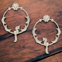 OOMPH Peacock Shaped Drop Earrings-picture-54