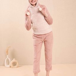 Sweet Dreams Girls Printed Hooded Night Suit-image-77