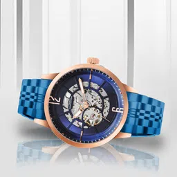 French Connection Men Dial & Stainless Steel Bracelet Style Straps Analogue Automatic Motion Powered Watch-image-36