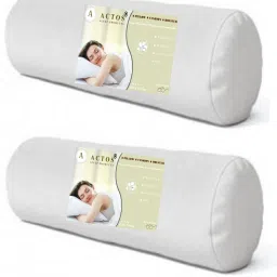 Round Microfibre Solid Bolster Pack of 2-image-36