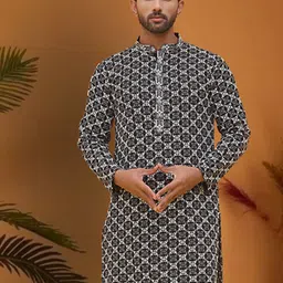 Jompers Floral Embroidered Sequinned Straight Kurta-picture-36