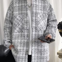 StyleCast Men Checked Open Front Jacket image 3