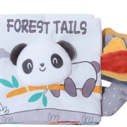 Baby Cloth Book 3D Plush Tail Panda Animal Sensory Book for Toddlers 6-18 Months-image-18