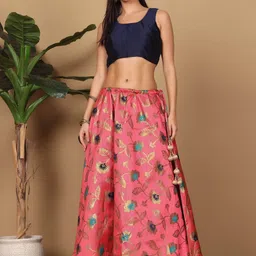 KAANCHIE NANGGIA Women Floral Printed A-Line Maxi Skirt-image-81
