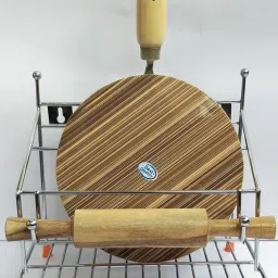 Chakla/Belan Kitchen Rack 5-in-1 Chakal Belan Tawa Chimta Lighter Stand Steel-image-67