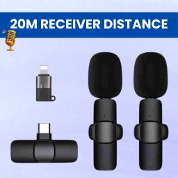 K9Dual Wireless Microphone Plug& Bluetooth Collar Mic forLive Stream/YoutubeP314 Microphone-image-87