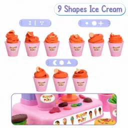 aditi toys Play Dough IceCream Maker Set Includes 6 Color Dough Tubes Each 50g Above 3+ Age image 5