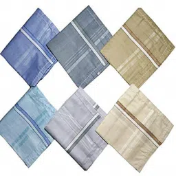 BEGED 100% Cotton Premium Collection Handkerchiefs For Men ["Border Checks Design"] Handkerchief-image-6