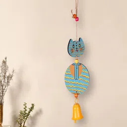 AAKRITI ART CREATIONS Blue & Yellow Hello Kitty Wind Chime-image-35