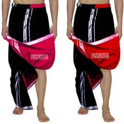 Lvloz LV-2WY-12 Solid Men Dhoti-image-88