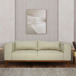 woodsworth from pepperfry Duke Fabric 3 Seater Sofa in Beige Colour-picture-11