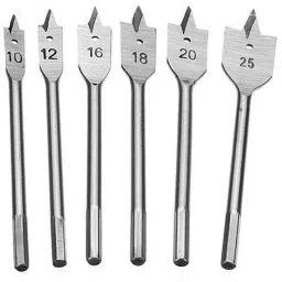 HAEVY Steel 6Pcs Flat Drill Bit Set for Wood Steel Flat Drill Bit Set for Wood-19