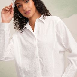 tokyo talkies Women Regular Fit Self Design Cut Away Collar Casual Shirt-picture-3